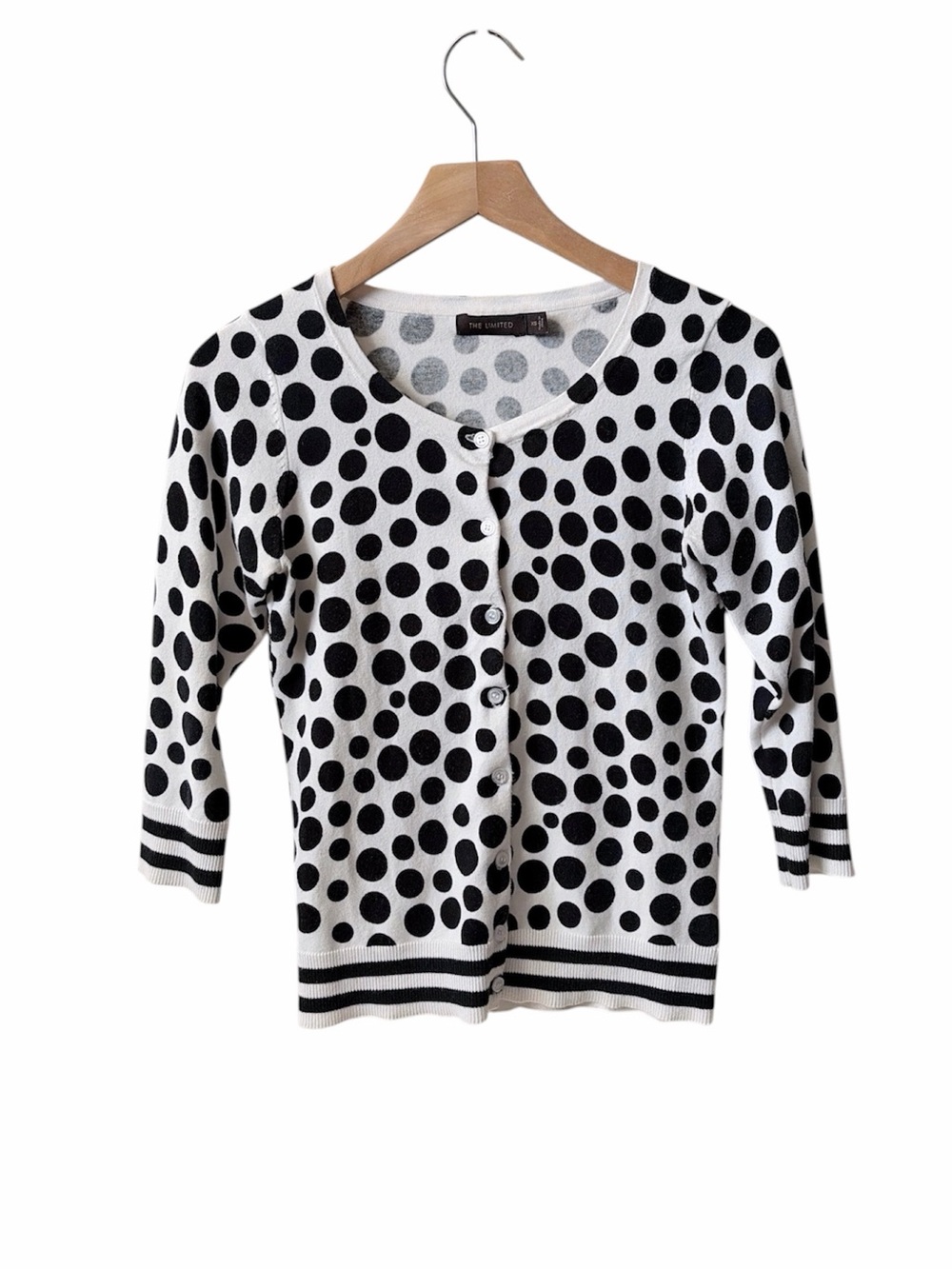 Limited polka dot cardigan sweater size XS